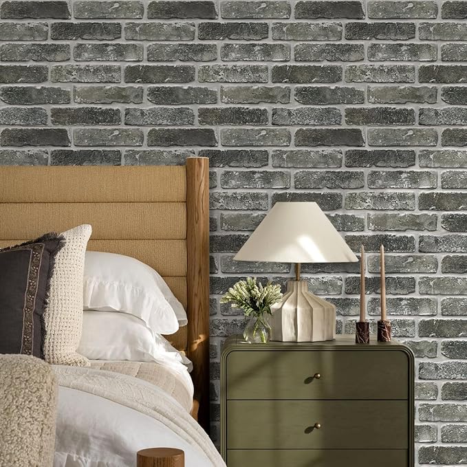 3D Faux Brick Wall Panels Peel and Stick, Designed for Quick DIY | 10 Pcs 15.7" x 11.8", Brick-Look, Ultra-Light PVC Fake Brick Wall Covering Tiles for Easy Wall Renovation, Cover 12.9 sq ft - Image 2
