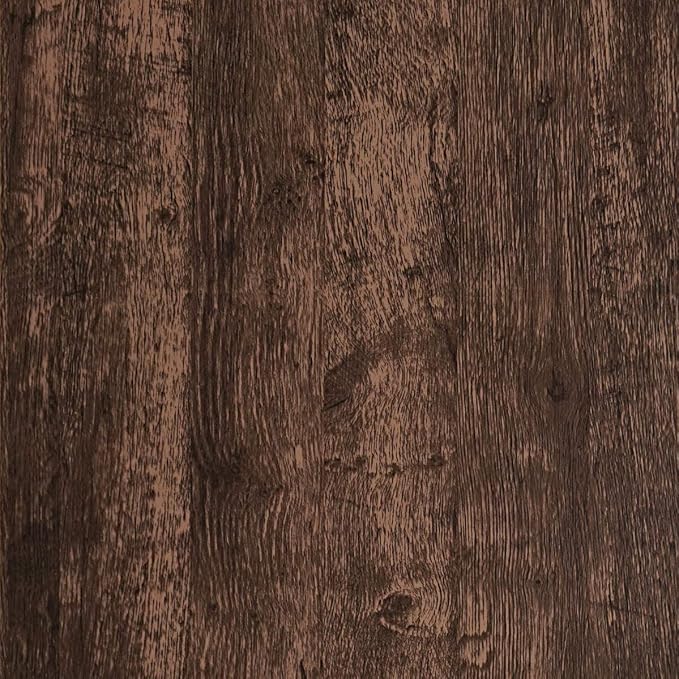 Dimoon315''x17.7" Wood Peel and Stick Wallpaper Removable Dark Brown Thicken Waterproof Wood Wallpaper Brown Wood Contact Paper Wood Plank Grain Rustic Self Adhesive Vintage Texture Cabinet Vinyl Roll by DIYYOURMOON