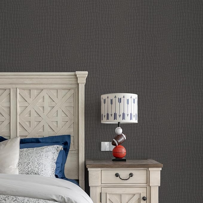Zeeko Light Coffee Crocodile Peel and Stick Wallpaper 17.3" x 984" | Textured Embossed Contact Paper Removable Waterproof Self Adheisve Wall Paper for Cabinet Bedroom Bathroom - Image 2