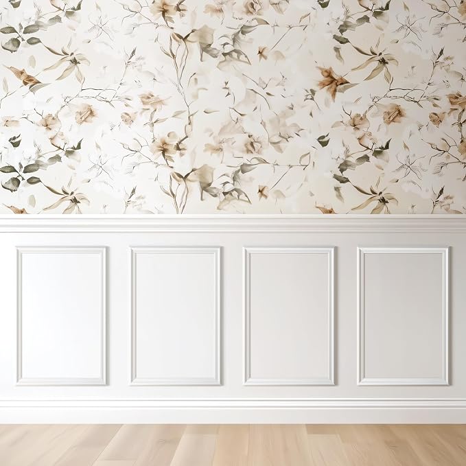 Peel and Stick Wall Molding Kit, Accent Wall Panels for Interior Wall Decor with Double-Sided Tape, 4 Set Pre-Cut PS Wainscoting Panels (16 * 24 in) by NOTASA