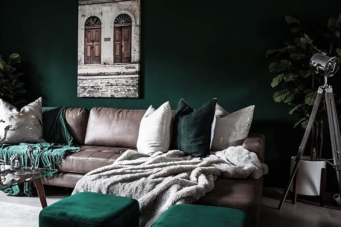 Dimoon 236''x17.7'' Dark Green Peel and Stick Wallpaper Contact Paper Modern Self Adhesive Wall Paper Removable Renter Friendly Textured Solid Color Cabinet Vinyl Roll (236''x17.7'',Emerald Dark) - Image 7
