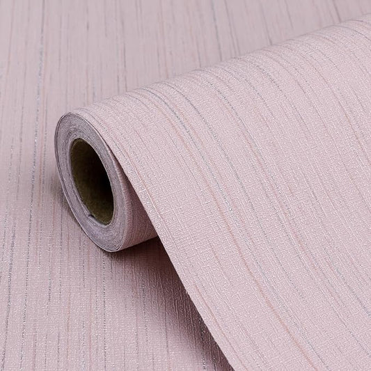 Pink Grasscloth Peel and Stick Wallpaper Textured Contact Paper 15.7" X 120" Self-Adhesive Faux Grasscloth Removable Wallpaper Cabinets Counter Top Liners by Biyoeepeelstickwallpaper