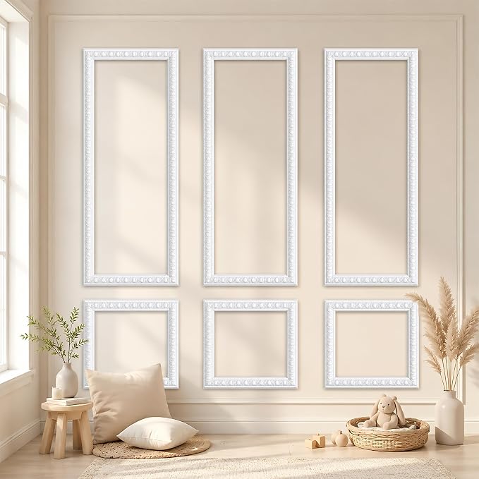 Peel and Stick Wall Molding Kit,Wainscoting Panel Accent Wall Molding Trim | 3 Set,Pattern,Self Adhesive,Paintable,PVC,Pre-Cut,Bead-24x54in - Image 7