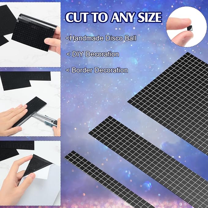 28800 Pieces Black Disco Mirror Tile Self-Adhesive Mirrors Mosaic Tile - Image 3