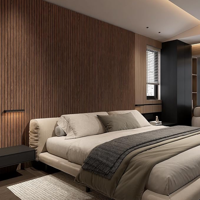 6 Pack 47.2×23.6 Inch Decorative Acoustic Wall Panels | Dark Walnut, 0.4" Thick, Polyester Fiber Core with Wood Veneer, Easy to Cut and Install,covers 46 sq.ft - Image 8