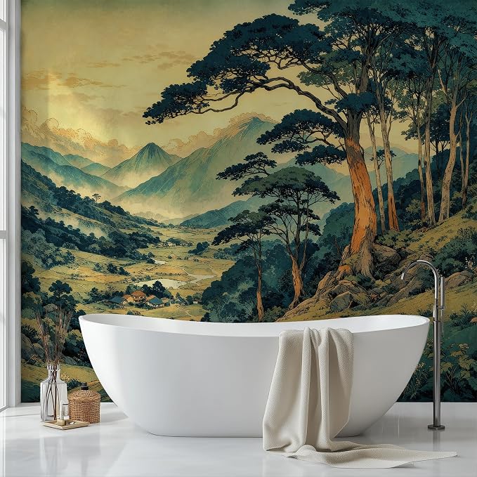 Mountain Wall Murals Peel and Stick Self Adhesive Canvas Wallpaper | Large Removable Mountain Mural for Living Room Bedroom Office Home Decor and Accent Walls in Multiple Standard Sizes - Image 4