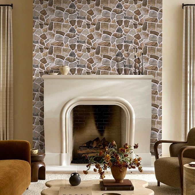 COMSTICKC 3D Faux Stone Wall Panels Peel and Stick Decorative Tiles | 12 Pcs 22.8" x 11.8", DIY UrltraLight PVC Fake Rock Wall Covering for Kitchen, Living Room Background, Covers 22.48 sq.ft - Image 7