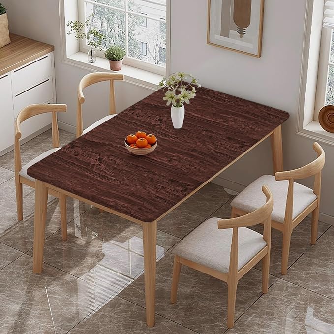 Wood Contact Paper Red Brown Faux Wood Peel and Stick Wallpaper Vintage Removable Self Adhesive Wooden Wallpaper Woods Grain Contact Paper for Countertops Cabinets Walls 17.3"x200" - Image 7