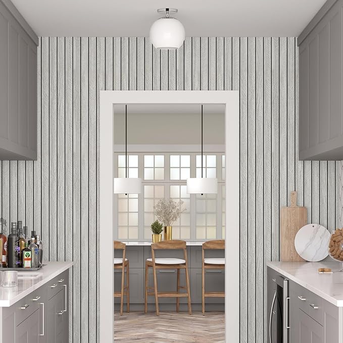 3D Peel and Stick Wall Panels Thick Faux Wood Grain Slat Wallpaper | 23.62" x 110.24" Self Adhesive PVC Thick Soundproof Foam Panels for Walls Living Room Bedroom TV Background Ceiling - Image 4