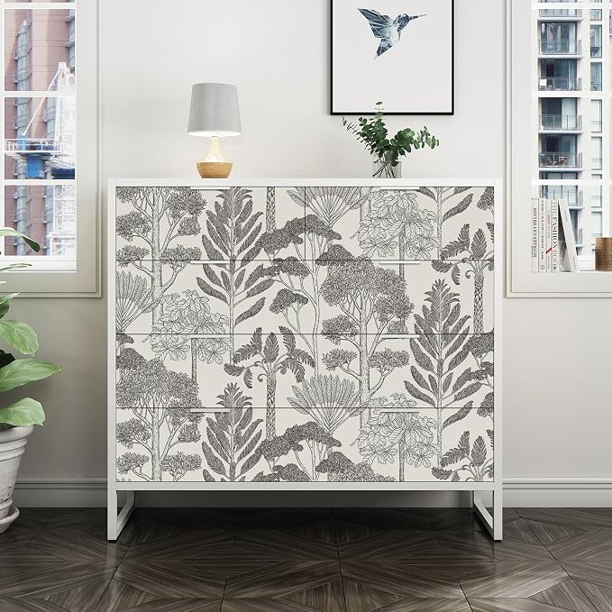 Forest Wallpaper Peel and Stick Vintage Tree Wall Paper197in 17.3in | Upgraded Vinyl,Easy Match,Boho Wall Mural for Bathroom Waterproof,Self Adhesive,Removable, Bedroom Contact Paper for Cabinet - Image 6