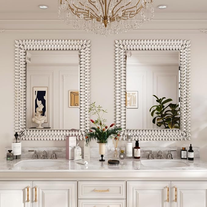Kelly Miller 30"x40" Jeweled Luxury Rectangle Decorative Wall Mirror - Image 4