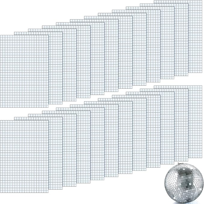 14400 Pieces Silver Disco Mirror Tile Self-Adhesive Mirrors Mosaic Tile by Romooa