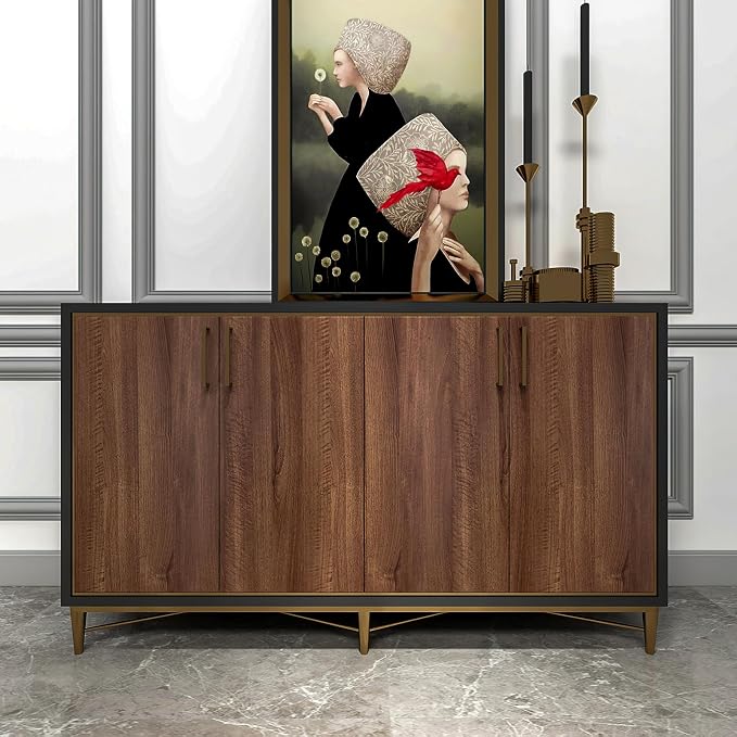 Walnut Wood Grain Contact Paper Peel and Stick Wood Wallpaper 24x78 inch Dark Wooden Look Decorative Wallpaper Removable Self-Adhesive Wood Vinyl Wrap for Kitchen Cabinet Countertop Table - Image 5