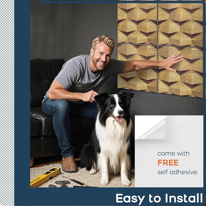 BUBOS 6 Pack Art Acoustic Wall Panels,70.8”x47.2”Self Adhesive for Home Decor | Peel and Stick, for Home Office, Studio & Wall Decor Sound Treatment, Wall Panels for Noise Reduction & Stylish Room - Image 8