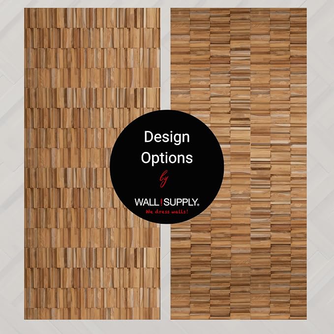 Wall!Supply 3D Wall Panels – Reclaimed Vertical Asian Teak Wood – Home Decor Wallpaper Alternative for Living Room, Bedroom & Office – Easy DIY Installation – 16 Pack, Covers 11.15 Sq Ft | Real Reclaimed Asian Teak, Wallpaper Alternative, Easy DIY Inst... - Image 6