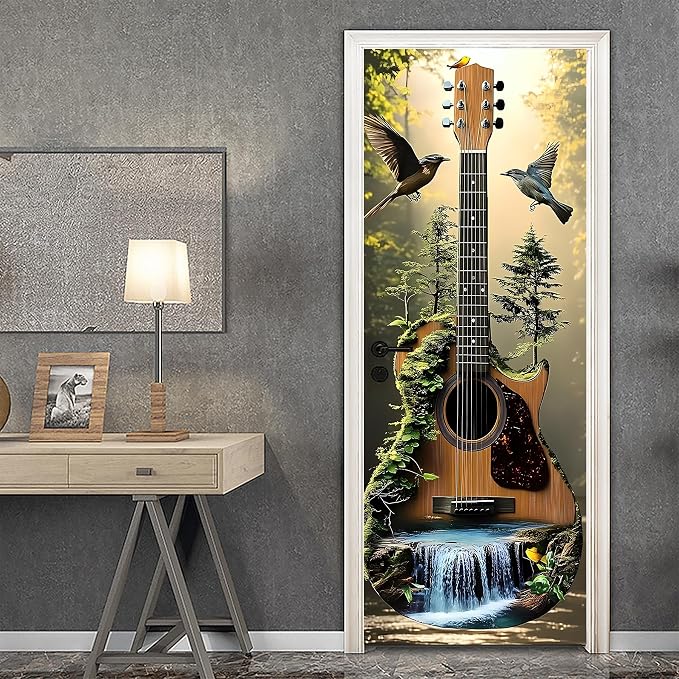 3D Door Stickers, Peel and Stick Wallpaper ，Self-Adhesive Mural PVC Waterproof Wall Poster for Home Decor30.3 W x 78.7" H - Image 2