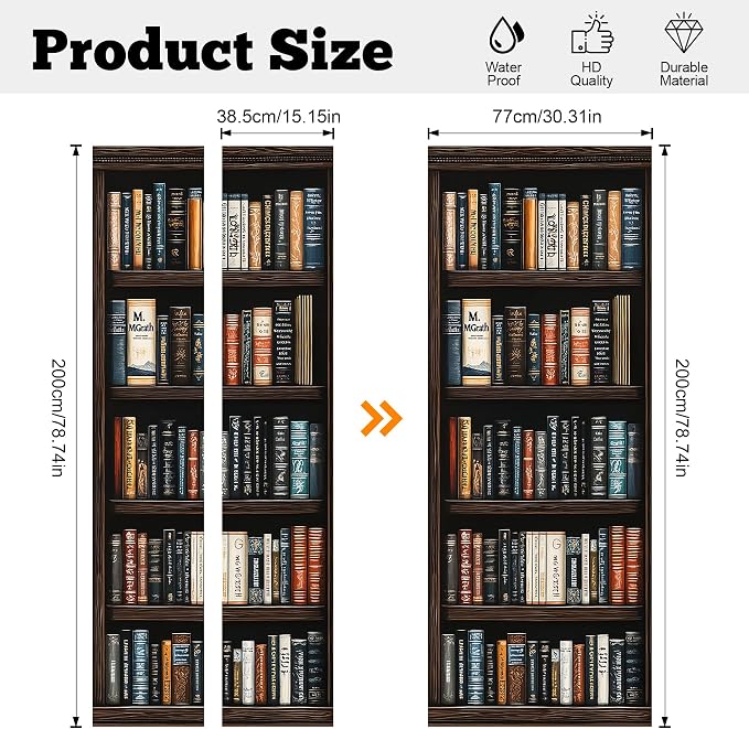 3D Door Stickers, Peel and Stick Wallpaper ，Self-Adhesive Mural PVC Waterproof Wall Poster for Home Decor 30.3" W x 78.7" H - Image 3
