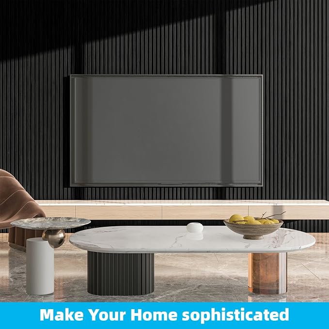 Art3d Wood Slat Wall Panels, Fluted MDF, 6-Pack, 94.6 x 7.4 in, Matte Black | 3D Textured Panels for Accent Walls, Ideal for Living rooms, Bedrooms, Offices, Entryways and Studios - Image 8