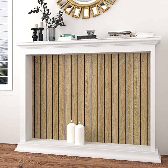 Wallercity Thick Brown Slats Wood Grain Wall Panels 11.8''x118'' Peel and Stick Sound Absorption 3D Wood Panels Vinyl Self Adhesive Waterproof Flexible Wooden Fence for Bedroom Living Room Wall Decor - Image 7