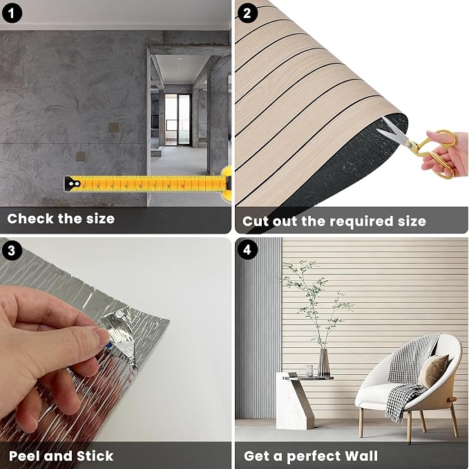 3D Wall Panels Peel and Stick – 15.74"x118" PVC Faux Wood Grain Texture, Self Adhesive Waterproof Wall Covering, DIY Accent Wall, Sofa Background Backsplash & Modern Home Decor, Covers 12.9 sq.ft - Image 5