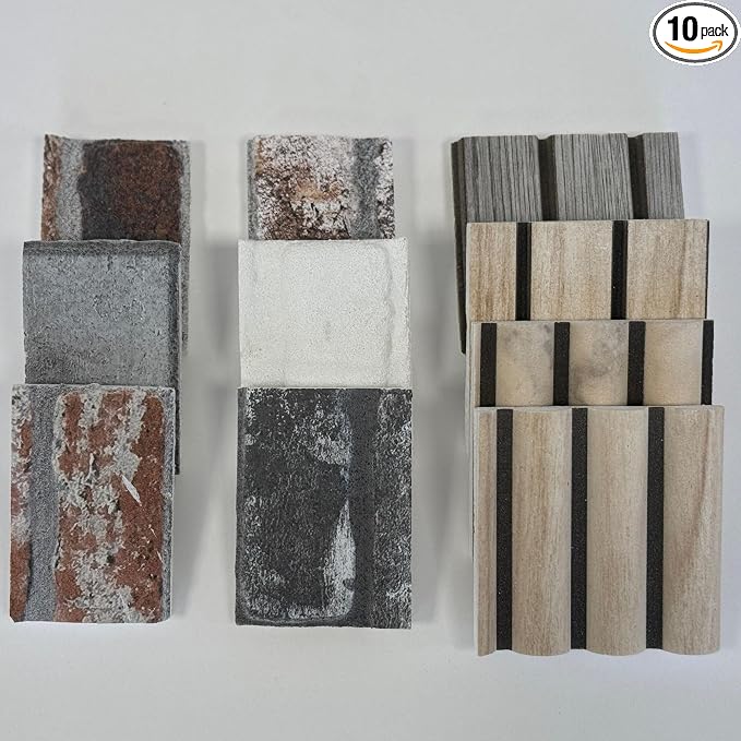 Wall!Supply 3D Wall Panels Sample Box, Multiple Styles | Lightweight EPS Foam, Wallpaper Alternative, Easy DIY Installation, for Living Room, Bedroom, Office by WallSupply