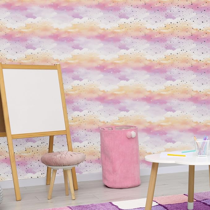 Main Street Peel and Stick Wallpaper Sheets, Cloud, 12-Pack | 11 x 16 in sheet size; Covers up to 14.67 sq ft; Eco-friendly paper material; No paste or additional adhesive required - Image 5