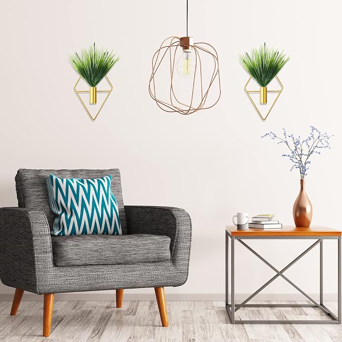 Canlierr 4 Pcs Wall Decor Hanging Planters, Aquatic Plant, Gold - Image 4