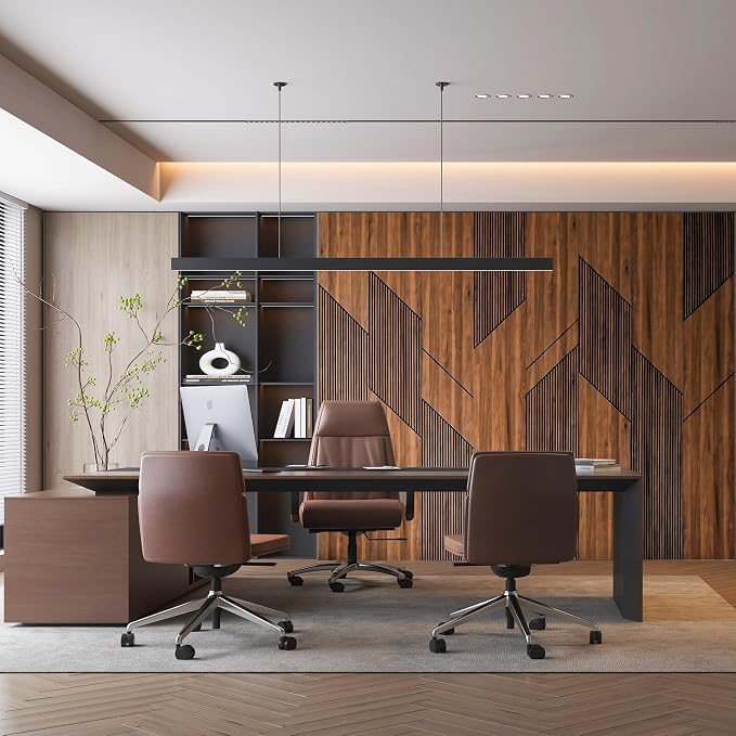 106” x 15.7” Canyon Walnut 3D Wood Wall Panels, Peel and Stick Self-Adhesive Wall Panels for Interior Accent Walls, Waterproof WPC Wall Panels, Covers 92 Sq. Ft. (Set of 8) - Image 9
