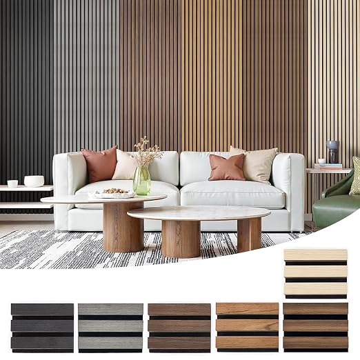 Acoustic Wood Slat Panels, Soundproof Wooden Wall Panels, 3D Fluted Panel for Interior Wall Decor, Living Room, Bedroom (6 Colors, 6 * 4.7 inch) - Image 3