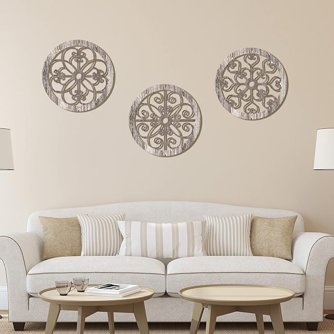 Blulu 3 Pieces Thicken Rustic Wall Decor Farmhouse Wall Art Decor Wood Hanging Decoration for Living Room Bedroom Home Indoor Outdoor Office(Popular Style) - Image 5