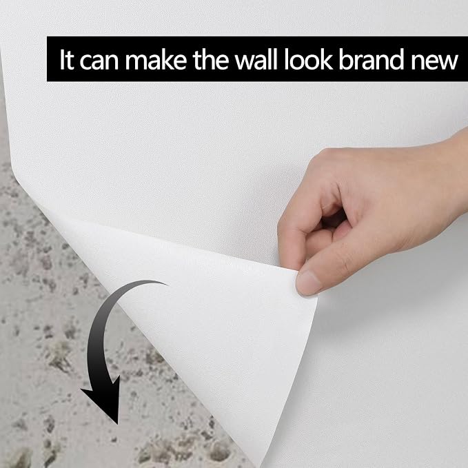 White Contact Paper Solid White Peel and Stick Wallpaper Matte Self Adhesive Waterproof Vinyl Roll for Bathroom Kitchen Cabinets Shelf Liners Drawers A Set of 17.3"x300" - Image 8