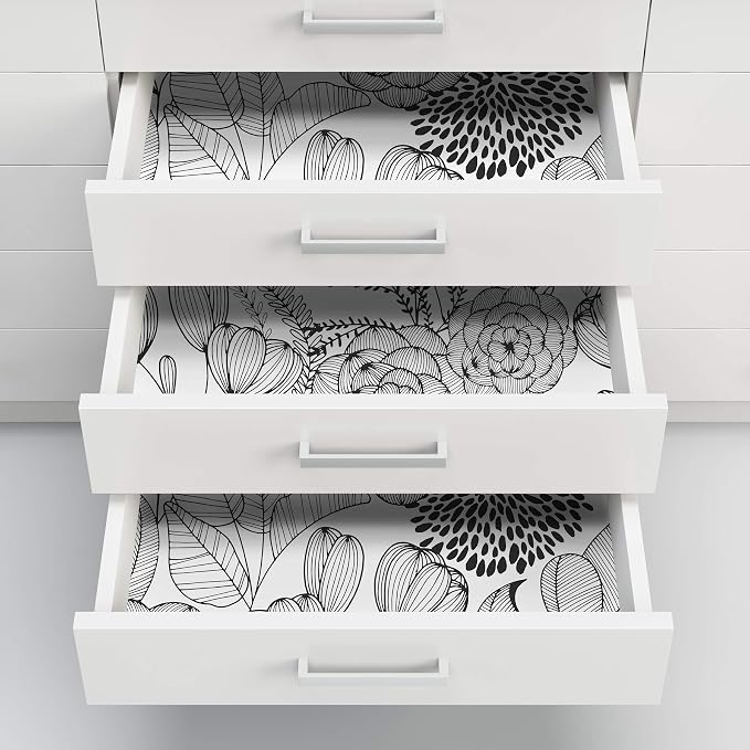 NuWallpaper Secret Garden Peel and Stick Wallpaper, Black, Removable Wallpaper, 20.5 in x 18 ft - Image 5