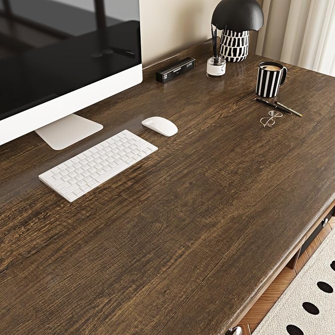 WESTICK Brown Wood Contact Paper Peel and Stick Wallpaper Vintage Wood Grain Contact Paper for Countertops Waterproof Wooden Wallpapers for Tables Kitchen Cabinets Drawers Shelf Liner 118 x 24 in - Image 3