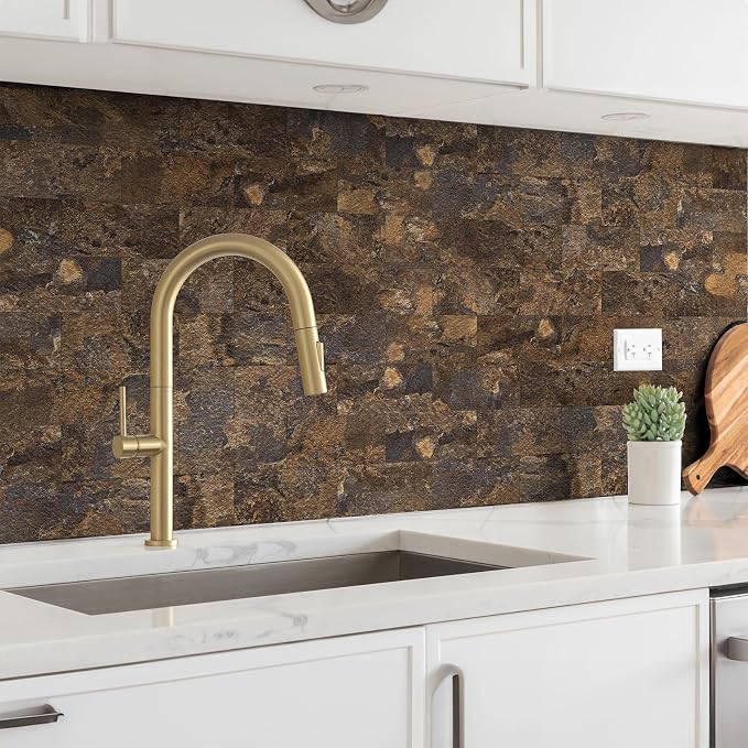StyloVue 4 Pieces Peel and Stick Backsplash for Kitchen, 3" x 6" PVC Subway Tile 2026 Upgraded Rust Slate Backsplash Stick on Tile Elevate Kitchen, Bathroom, Fireplace,RV - Image 7