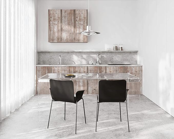Dimoon Wallpaper 118" x17.7''Wood Wallpaper Brown Thicken Grey Dark Wood Contact Paper Gray Brown Wood Plank Wood Peel and Stick Wallpaper Removable Rustic Wood Grain Self Adhesive Cabinet Vinyl Roll - Image 2