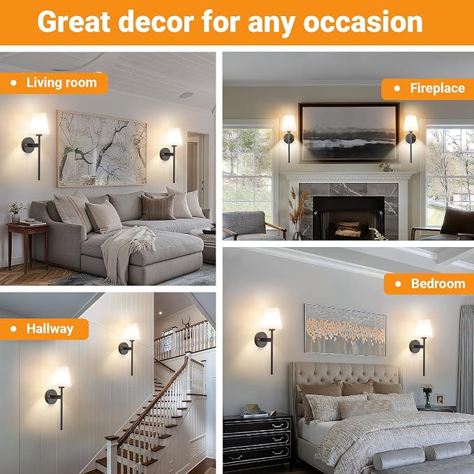 Nekhung Battery Operated Wall Sconce, Peel and Stick Sconces Set of 2 | Wireless Adhesive Stick On Wall Sconce, 10000mAh Rechargeable RGB Bulb with Remote, No Drill Wall Light for Bedroom Decor - Image 8