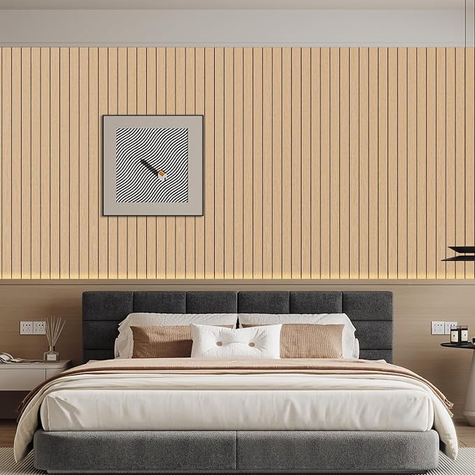 Arthome Peel and Stick Slat Wall Panels 15.7 "x400,Self-Adhesive PVC Wood Grain Wallpaper Panel,3D Thick Faux Soundproof Backsplash Accent Wall Tile for Walls & Furniture (Oak- Coverage 43.6 Sq.ft) - Image 5