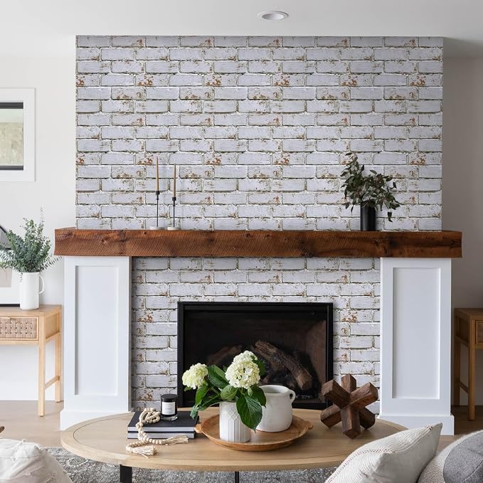 Commomy 3D Wall Panels Peel and Stick Faux Brick 10 Pcs 11.8" x 11.8" | Small Size Thin PVC Brick Wallpaper Tiles Backsplash for Kitchen,Bedroom,Living Room,Quick DIY Wall Decor(Covers 9.7 sq.ft) - Image 8