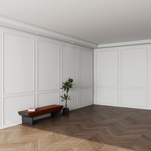 Pangda 6set Peel and Stick Wall Molding Kit 3D Premade, 39x63in | Accent Wall Moulding Kit, Wainscoting Panel, for Interior Decor, Ready to Assemble, Peel and Stick, Wainscoting Accent Panel by Pangda