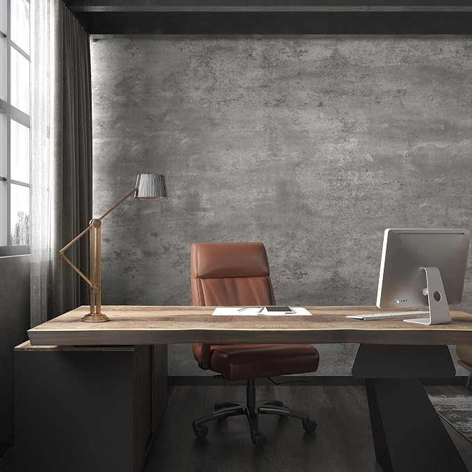 3yecao 48"×79" Long Wide Thick Grey Concrete Wallpaper Peel and Stick Waterproof Light Gray Concrete Contact Paper Vinyl Textured Matte Industrial Cement Wall Stickers for Countertops Kitchen Island - Image 8