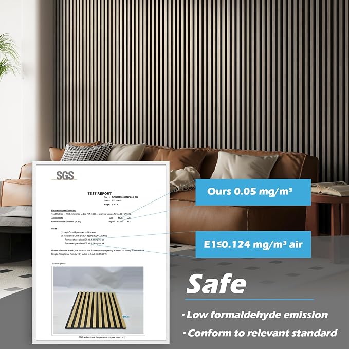 Art3d 108 x 12 in 3D Fluted Soundproof Wood Slat Wall Panel, 4-Pack, Oak | Reduce Noise, Durable, Sustainable, Moisture Resistant, Easy Mounting, Low Maintenance, Long Lasting, Home Decor, Office Use - Image 5