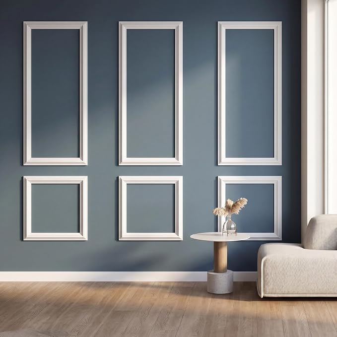 3 Set Panels Peel and Stick Premade Wainscoting Accent Wall Panels for Interior Wall Decor Easy DIY Build and Picture Frame Door Decor (54 x 24 + 24 x 24in) by KTINITK
