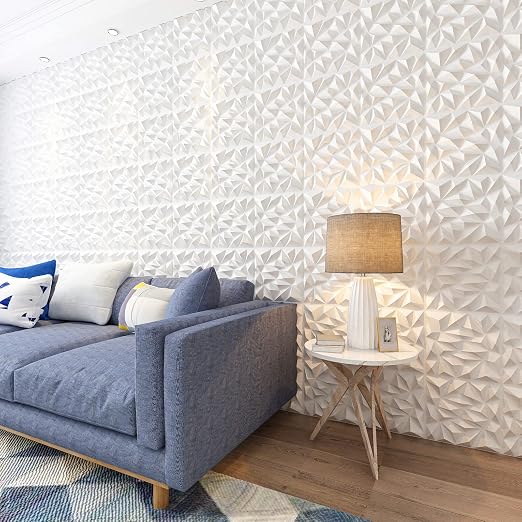 Art3dwallpanels 3D Wall Panels, White, 33 Pack | Modern 3D PVC Wall Tiles, Waterproof Fireproof, 33 Sheets White Pack, Easy DIY Mount for Residential Commercial Accent Wall - Image 6