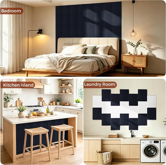 TO-TH Soundproof Wall Panels Self-Adhesive Acoustic Panel 12Pack, Navy Blue | 100% Polyester Fiber, Peel and Stick Wall Panels, 11.8"×15.7"×0.35", Reduce Echo, Interior Wall Decor for Studio, Home Garage - Image 7