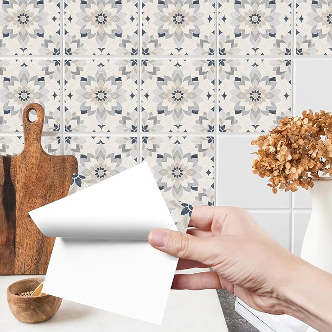 Wall Tiles Peel and Stick Waterproof - 24 Pcs (6x6 Inch) Wall Stickers Backsplash Decals for Kitchen, Bathroom, Removable Self-Adhesive Vinyl Art (Multi-color17-24, 6x6 Inch) - Image 2