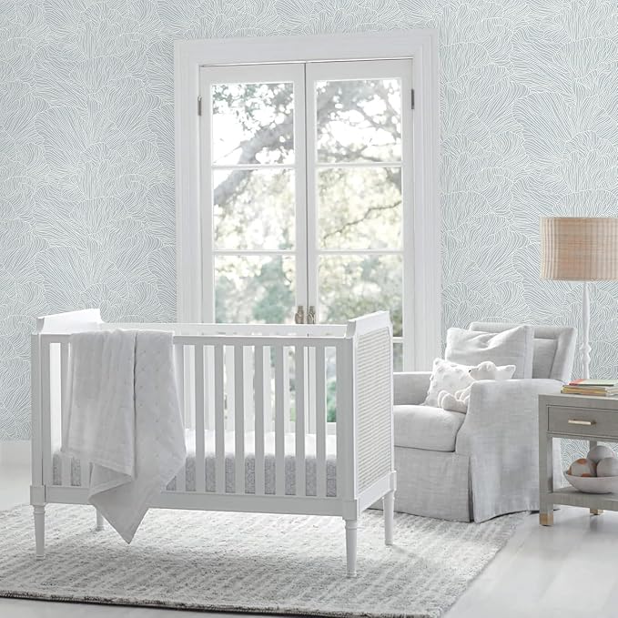 Heroad Blue Peel and Stick Wallpaper Boho Contact Paper 17.3" x65.6ft Neutral Wall Paper Modern Removable Self Adhesive Wallpaper for Bathroom Bedroom Cabinet Waterproof Striped Wall Decor Vinyl Roll - Image 7
