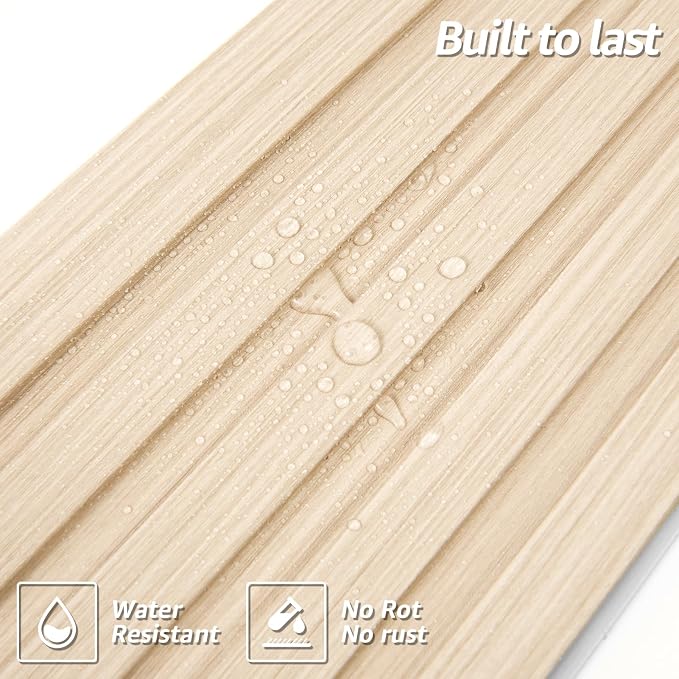 Art3d 48 x 6 Inch WPC Wood Slat Wall Panels, 3D Wall Accents, 16-Pack, Oak | Real Wood Grain, Durable, Water Resistant, Wear-Resistant, No Emission, Eco-Friendly, Easy to Care, for Living Room, Bedroom - Image 8