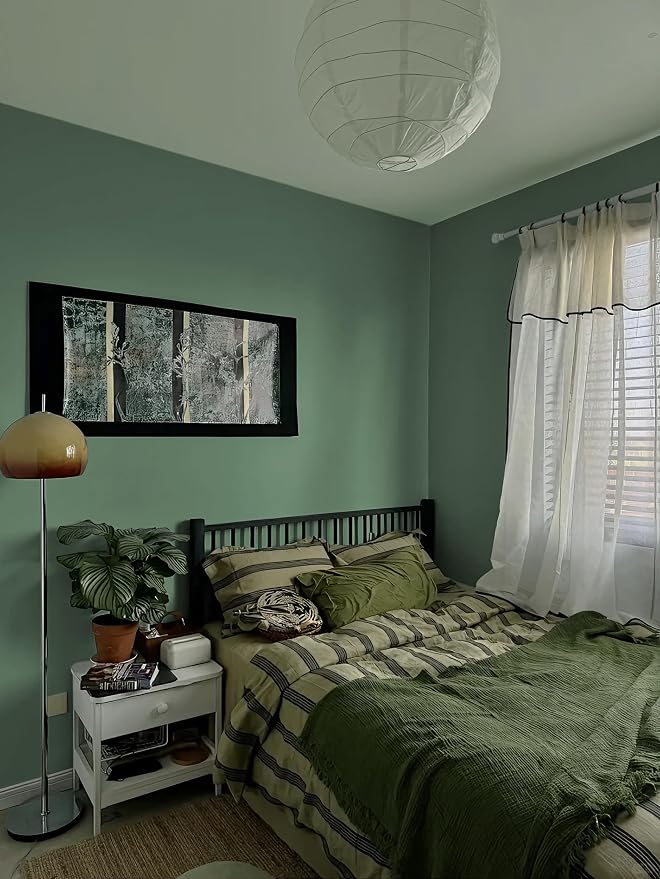 Dimoon 394''x17.7'' Green Peel and Stick Wallpaper Contact Paper Modern Self Adhesive Wall Paper Removable Renter Friendly Textured Solid Color Shelf Cabinet Vinyl Roll (394''x17.7'',Dark Green) - Image 7