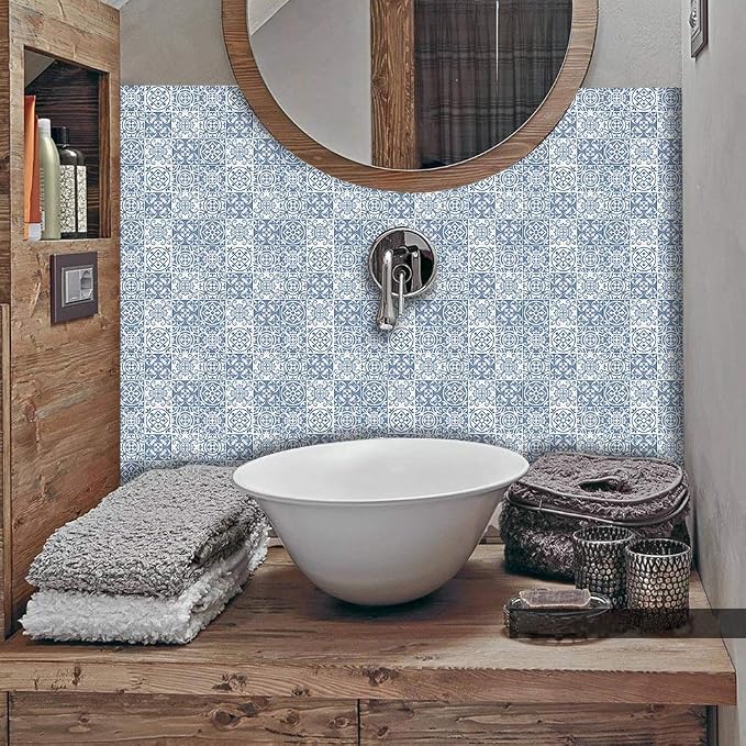 Alwayspon 25 Pcs Self-Adhesive Decal for Home Decor, Peel and Stick Wall Tile Sticker for Kitchen Bathroom, 4x4inch - Image 4