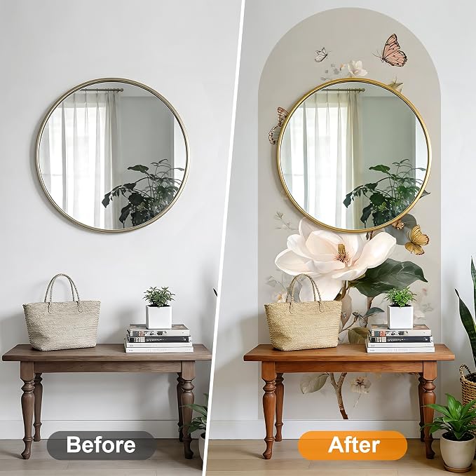 Arch Wall Decals Peel and Stick, Large Wall Stickers, Removable Home Decor Art Wallpaper for Bedroom Living Room 71'' × 31.7'' - Image 4